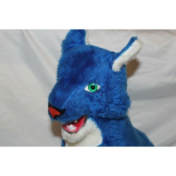 Vintage Rushton Rubber Face University Of Kentucky Wildcat Plush Blue Cat Lion - Picture 4 of 10